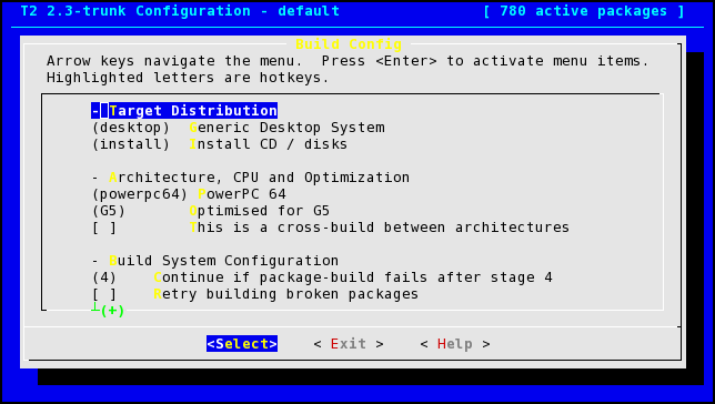 T2 config screenshot